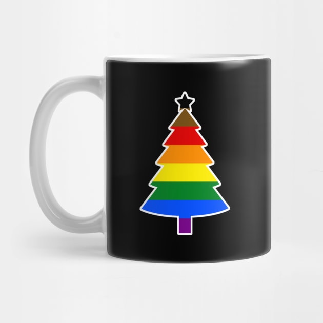 Christmas Tree LGBT Flag People of Color PRIDE Rainbow by aaallsmiles